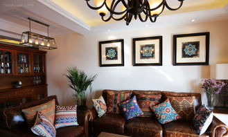 氣質(zhì)美觀(guān)沙發(fā)背景墻貼畫(huà)設(shè)計(jì)效果圖