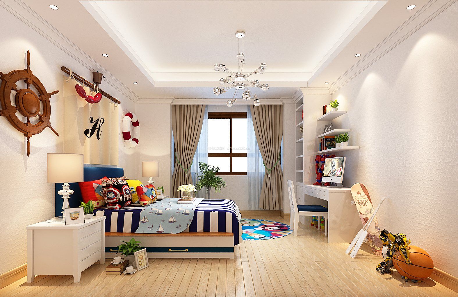 2018簡(jiǎn)約美式兒童房寫(xiě)字臺(tái)裝飾指南 打造溫馨學(xué)習(xí)角落